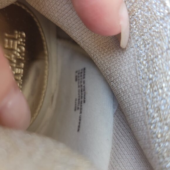 NWOB Michael Kors Skylar Sneaker Sock Gold Bootie - Picture 5 of 6